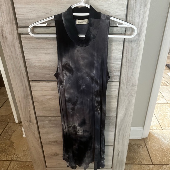 Ginger G Dresses & Skirts - Ginger G Charcoal/Navy Tie-Dye Sleeveless Dress. Used condition. Size small